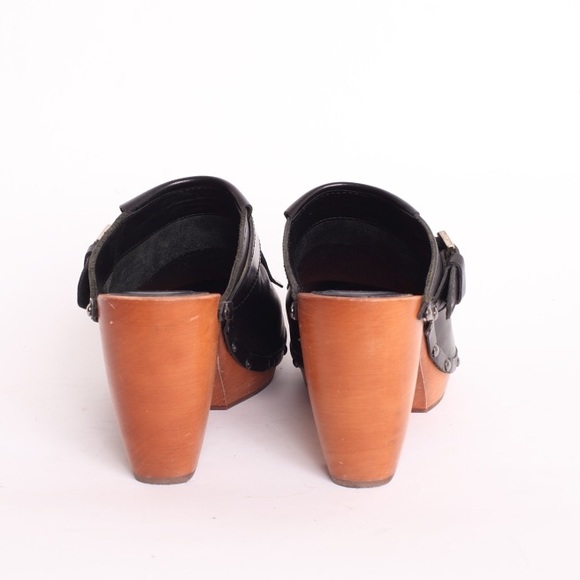 SOLD Madewell 1937 Wood Clogs Leather Kiltie US 8 - Picture 4 of 8